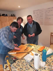 Learning to slice cold smoked trout